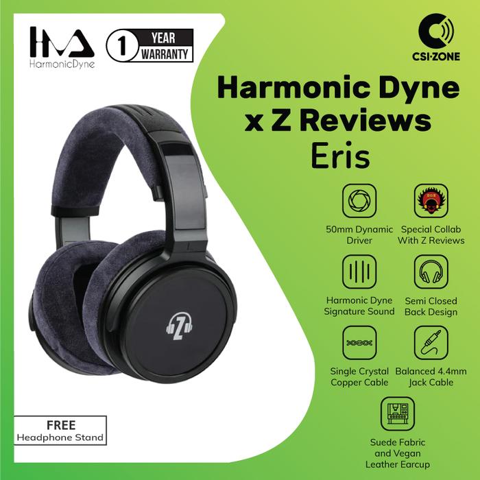Gambar HarmonicDyne x Z Reviews Eris 50mm Dynamic Driver Semi Closed Back Headphone dari CSI-ZONE Kota Administrasi Jakarta Pusat Tokopedia