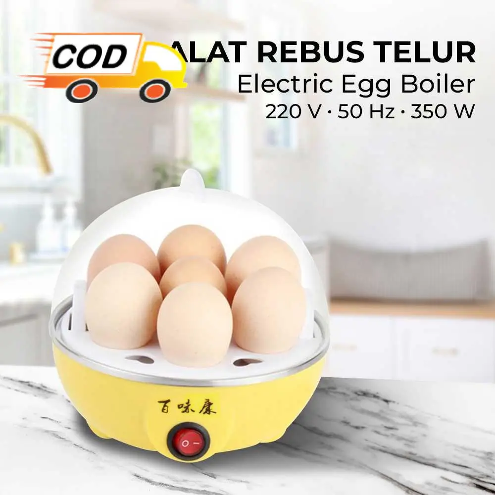 Perebus Telur Elektrik Egg Cooker Boiler Alat Membuat Telor Setengah Matang Praktis