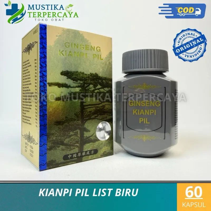 Kianpi Pil Gold List Biru - Kapsul Penambah Berat Badan 60 Kapsul