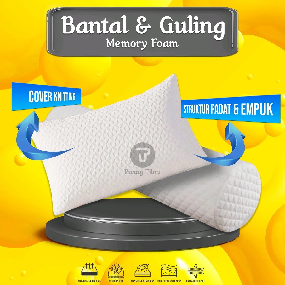 Bantal Guling Microfiber Cover Knitting