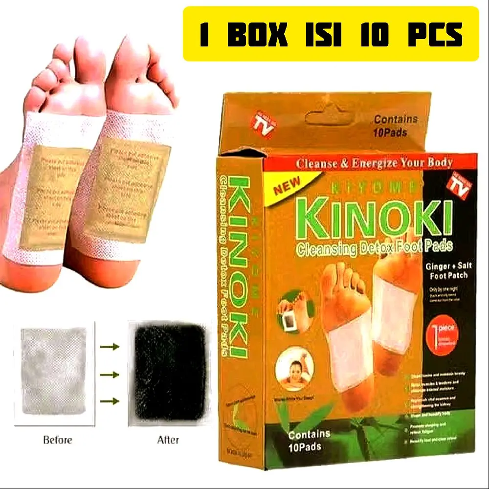 Koyo Terapy Kaki Kinoki 10Pcs Kesehatan Foot Terapy Patch Box
