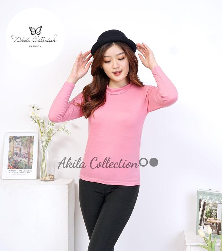 Manset lengan panjang / Kaos Manset wanita Kerah [PREMIUM] Berbahan adem serta lenbut Sangat nyaman saat digunakkan Polos Santai Lembut 6