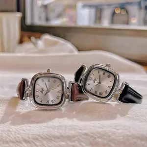 DGC W358 Jam Tangan Wanita yang Trendy Kubus kecil Dial romawi scale quarts gaya inx temperamen sederhana jam tangan fashion Leather Strap Watches Kulit