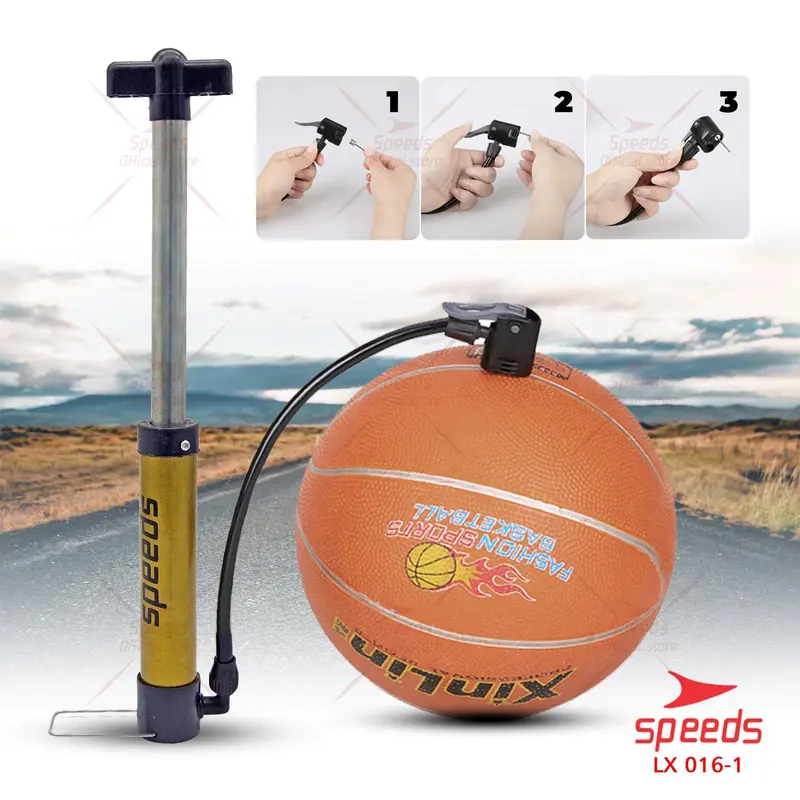 SPEEDS Pompa Angin Jarum Manual Bola Basket Sepak Futsal Volly Pump Ball LX 016-1 4