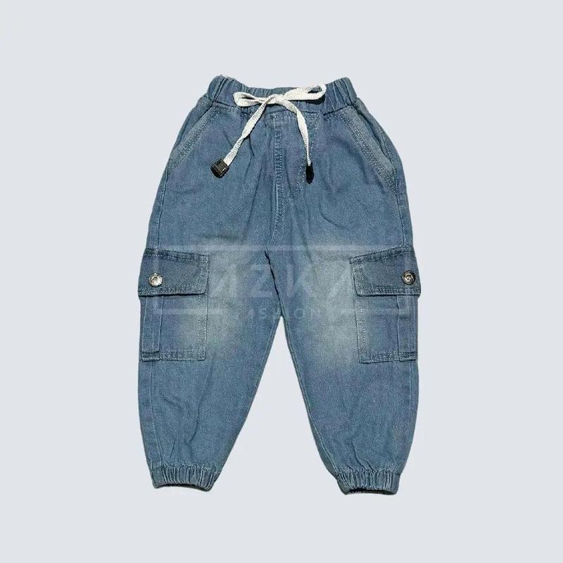 Celana Jeans Joger Cargo Anak 1-10 Tahun dengan Pinggang Variasi Tali Anti Melorot - Fashion 5