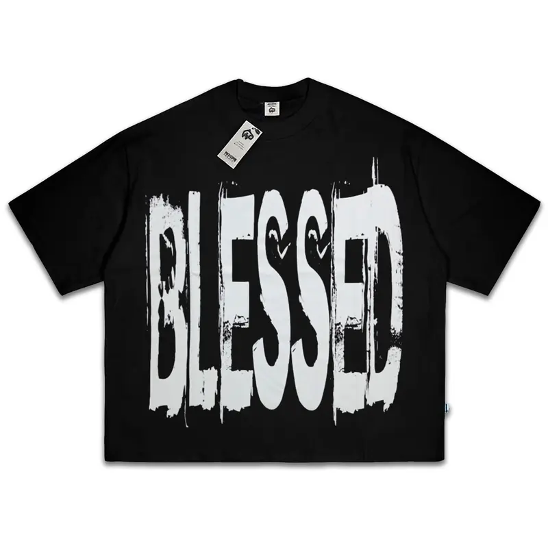 Boxy Fit Crop T-shirt Oversize Pria Dewasa Woopie Project Hitam Stripe Katun 20s 200gsm Lembut | Atasan Kaos Skena Oblong Santai Motif Keren Baju Distro Cowok Lengan Pendek 4