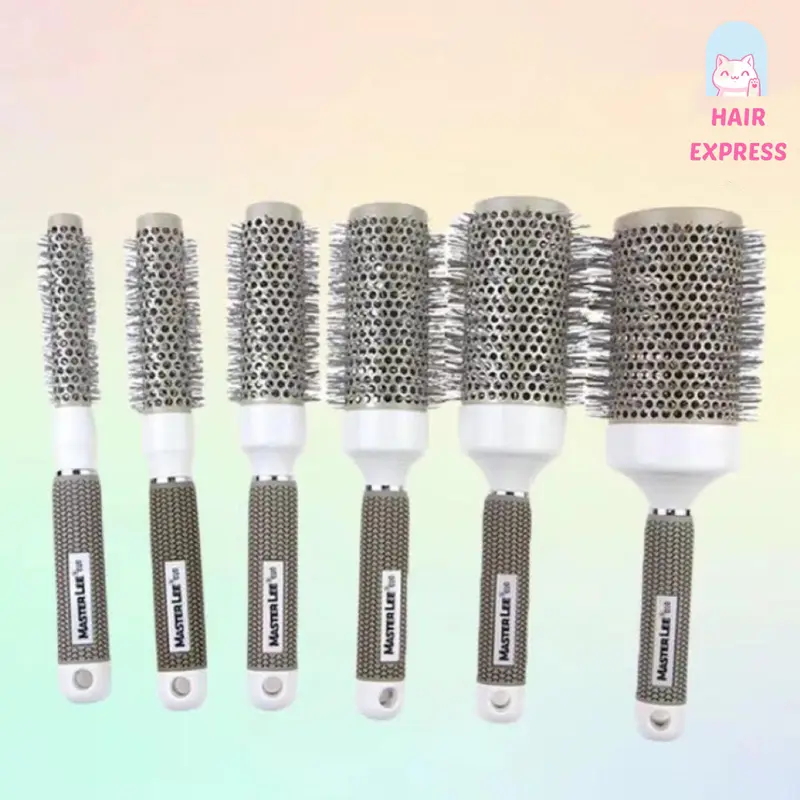 Ceramic Iron Round Practical Roller Comb Blow Dry Curl Wave Brush ...