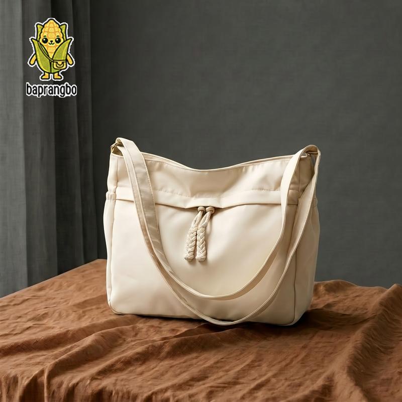Túi đeo chéo vải dù trơn tote túi vải nam nữ đi học đi chơi học sinh outfit phối đồ thời trang họa tiết nút thên