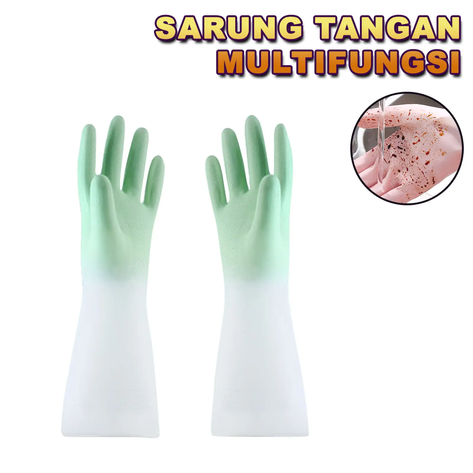 Sarung Tangan Karet PVC Latex Tebal Pelindung Tangan Anti Slip Multifungsi Terbaru -LD-10
