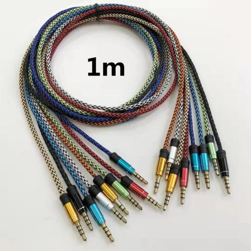 [ PRO7 ]- Kabel Aux 1 1 Kabel Audio 1in1 1X1 / 1 IN 1 Jack 3.5mm KABEL AUDIO PANJANG 1 METER / 2 meter  BAHAN TEBAL TALI SEPATU KUNINGAN 3