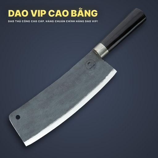 Dao chặt gà nhíp xe cao cấp cán gỗ mun DAO VIP CG05M
