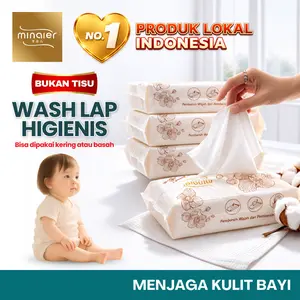 MINAIER Facial Towel Handuk Mandi Bayi Washlap Sterill Wet & Dry Anti Bakteri Lebih Bersih MN03