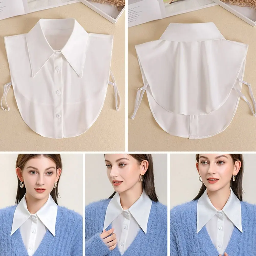 Áo Sơ Mi Có Ve Áo Cotton Cổ Điển Có Thể Tháo Rời Cho Nữ, Cổ Áo Giả, Áo Cánh, Cổ Áo Giả, Phụ Kiện Quần Áo