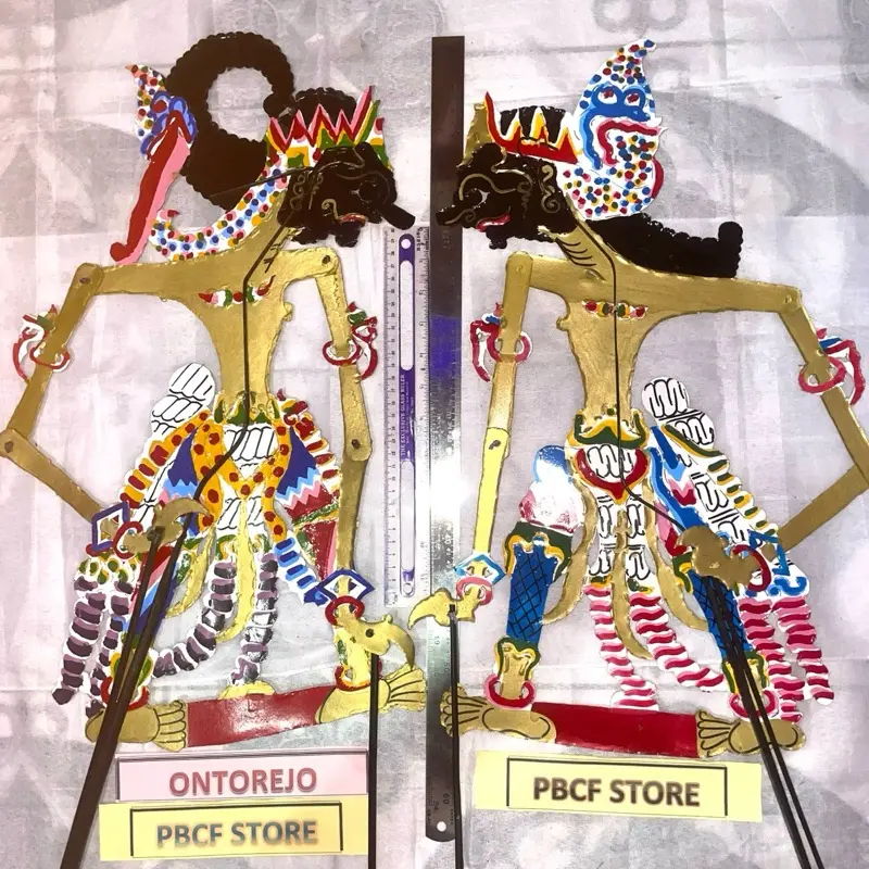 PBCF Store Wayang Kertas ONTOREJO ANTAREJA Bima BIMO Werkudoro Gatutkaca Anoman Kresna Arjuna Ukuran 55-70 cm Kualitas Terbaik untuk Hiasan Dinding & Koleksi Seni Budaya Kerajinan Tangan