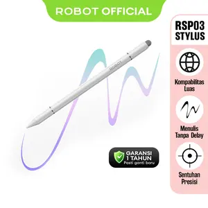 ROBOT Stylus Pen Universal 3 in 1 Compatible Dengan Apple Macbook Stylus Capacitive Pen Android IOS Microsoft Stylus Pen RSP03 Original - Garansi 1 Tahun