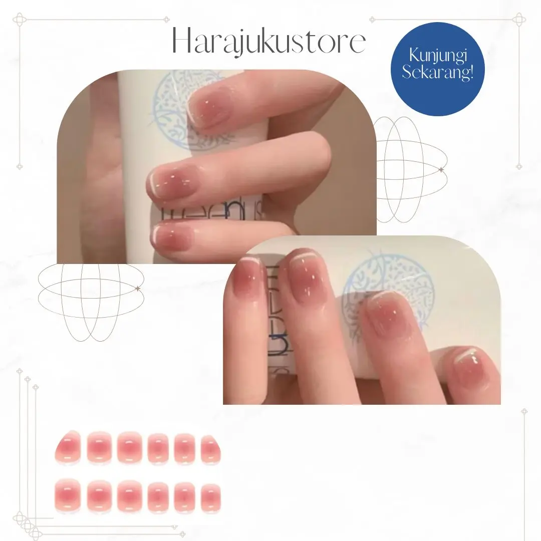 HARAJUKU kuku palsu 3d nails art aesthetic motif 24 pcs FREE TOOLS