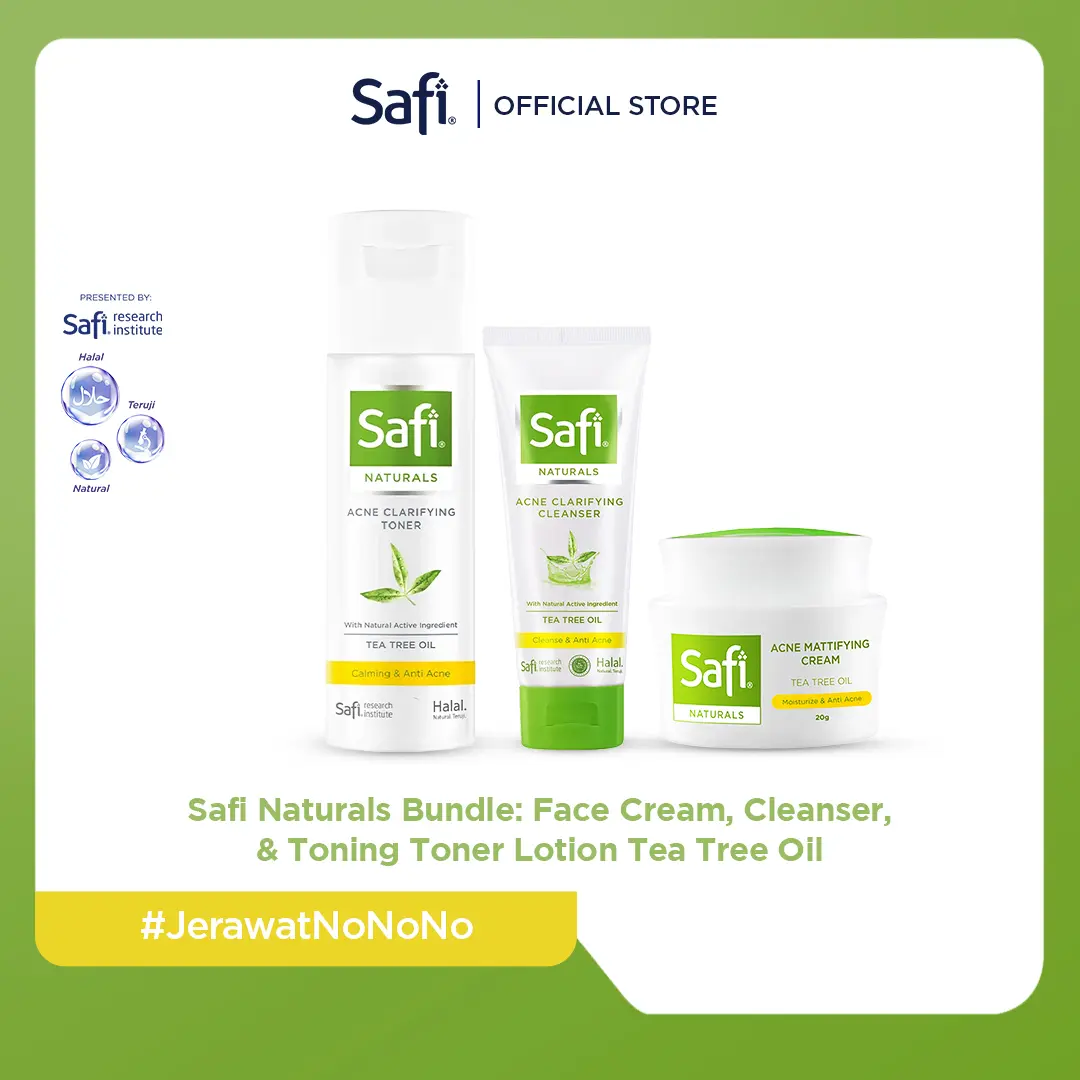 SAFI - Naturals -  Cleanser 50gr, Face Cream 20gr, Toning Lotion 100ml