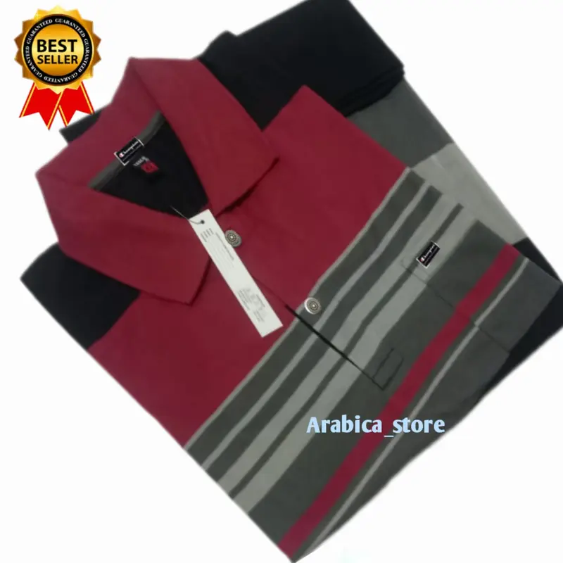 Kaos kerah salur pria pakai saku berlengan pendek berkualitas bagus II jahitan rapi dan bersih II kaos nyaman di pakai 3