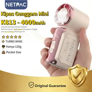 NETPAC K813 Kipas Angin Mini 4000mAH Saku Turbo Portabel 199 Level Kecepatan USB-C Fast Charge Cocok untuk Travel & Outdoor Led