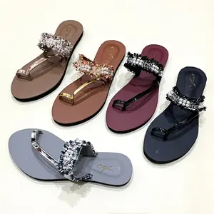 Alwisshoes MORENA Sandal Wanita Jepit Premium Karet Sendal Mutiara Teplek Cewek Kekinian Non Slip Sendal Flat Elegan