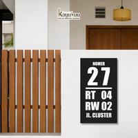 Gambar Kreasikayukuu Plakar Rumah Akrilik Ukuran 17x30cm | Sign Nomor Rumah Akrilik - LANSCAPE, HITAM+TULS PUTIH dari kreasikayukuu Kab. Boyolali 1 Tokopedia