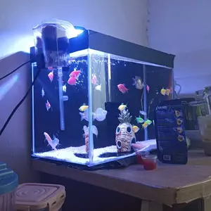 LED Lampu Jepit Aquarium USB untuk Ikan Hias Lampu Aquarium Hemat Energi dengan 3 Mode Warna dan Kecerahan Adjustable Clip Light Pencahayaan Akuarium Lampu LED Kolam Mini Aksesoris Dekorasi Ikan Hias 0306
