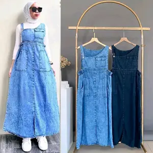 Overall Jeans Bahan Premium Lexa Overall Jumsuit Wanita Denim Panjang