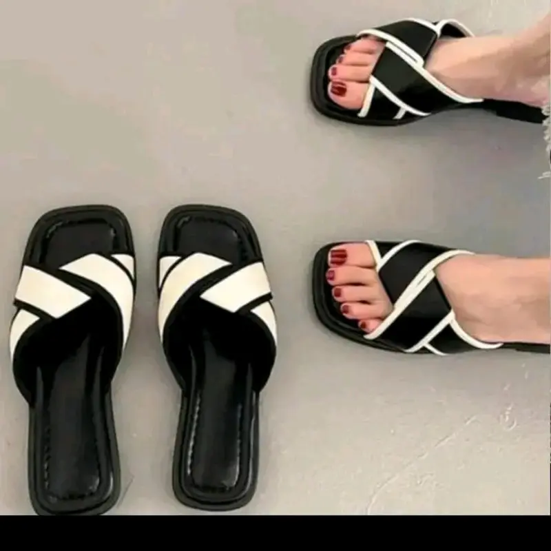 SANDAL WANITA SLOP TEPLEK KOREAN STYLE SIMPEL TERBARU 2023 2