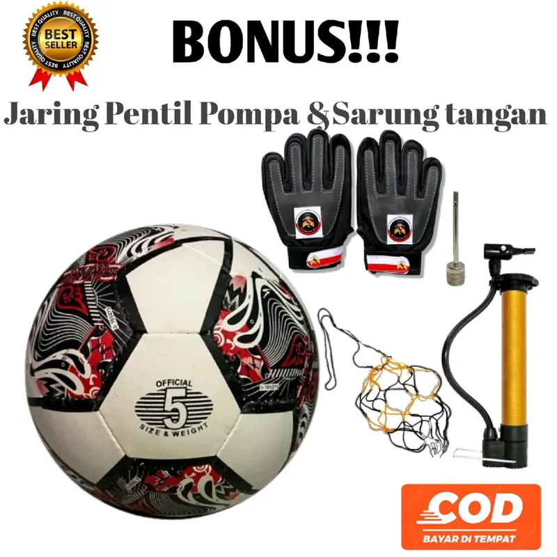 bola sepak size 5 viral bonus jaring pentil outdoor ball Kaki 1