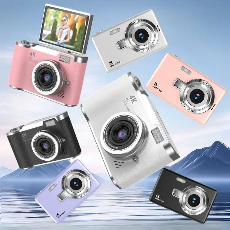 【PENJUAL LOKAL】4K 48MP KAMERA DIGITAL POCKET LAYAR LCD 2.4 INCI DIGITAL CAMERA MINI PEMBESARAN 8X ANTI-GUNCANGAN YANG CERDAS MOTION DETECTION REKAMAN VIDEO KAMERA SAKU MEL RETRO