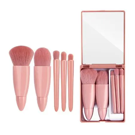 BISA COD K5282 Kuas Cermin 5 in 1 / Brush Make Up  / Set Brush Cermin / Kuas Makeup Cermin 0