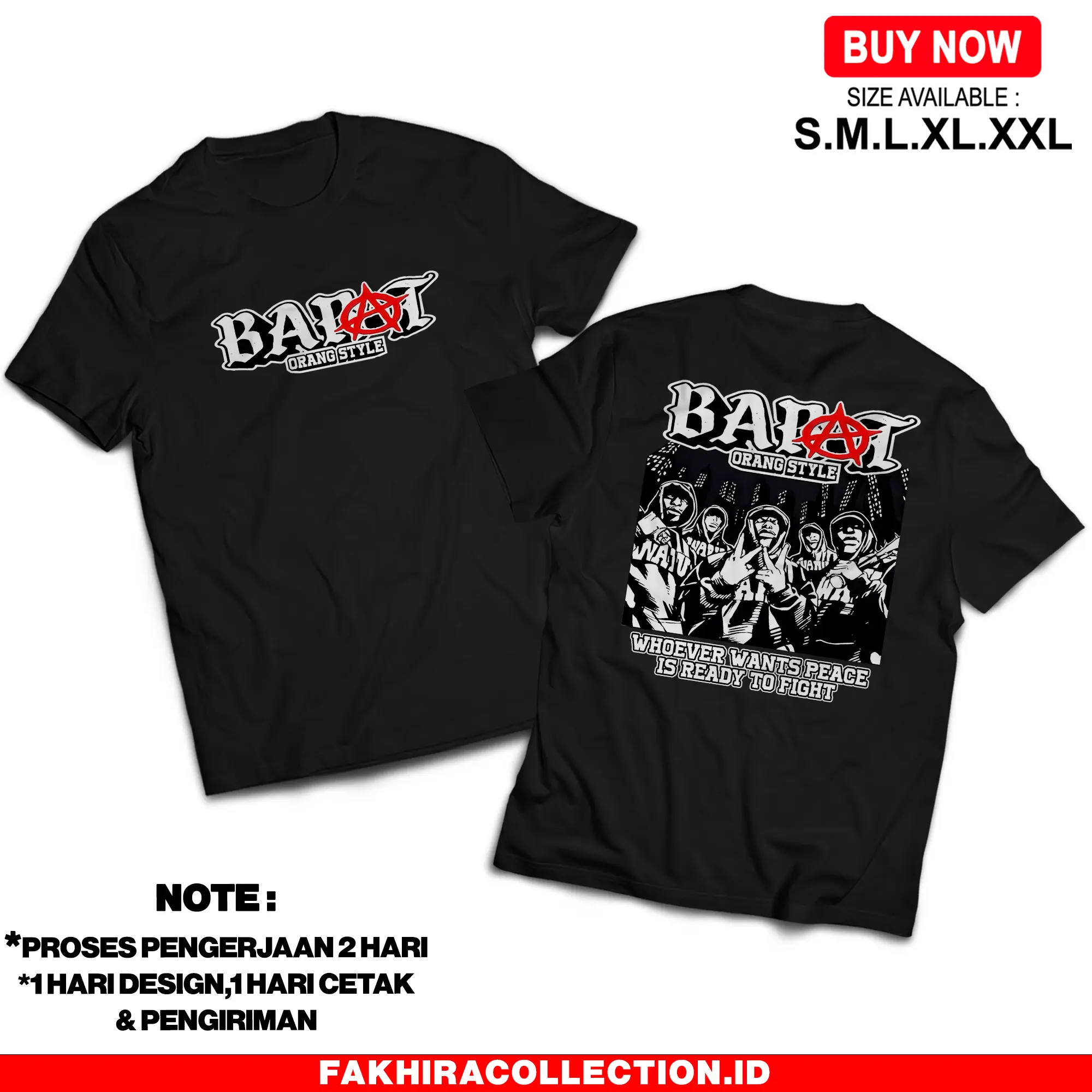 Kaos Barat Orang Style - Baju Tongkrongan Keren - Nyaman dan adem Unisex