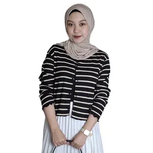 Ardner.id cardigan  rajut salur Crop Premium