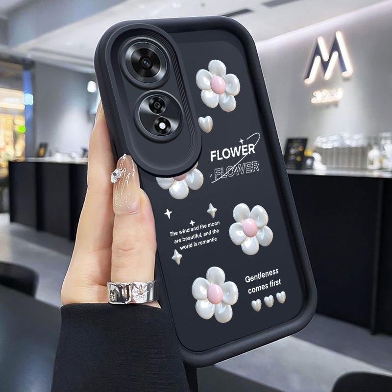 Casing Hp Untuk OPPO A60 Case Hp Pola Bunga Kartun Casing Ponsel Cesing Silikon lembut Kesing pelindung Kasing Anti guncangan 0
