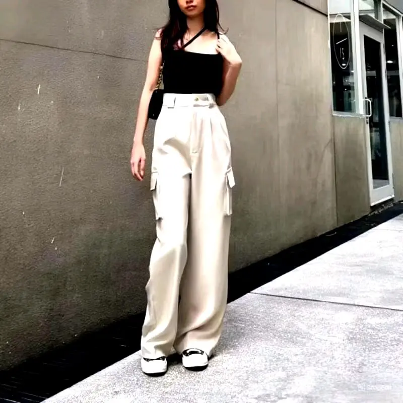 Celana Cargo Wanita Highwaist Premium - Cargo Pants Wanita Korean Style 2
