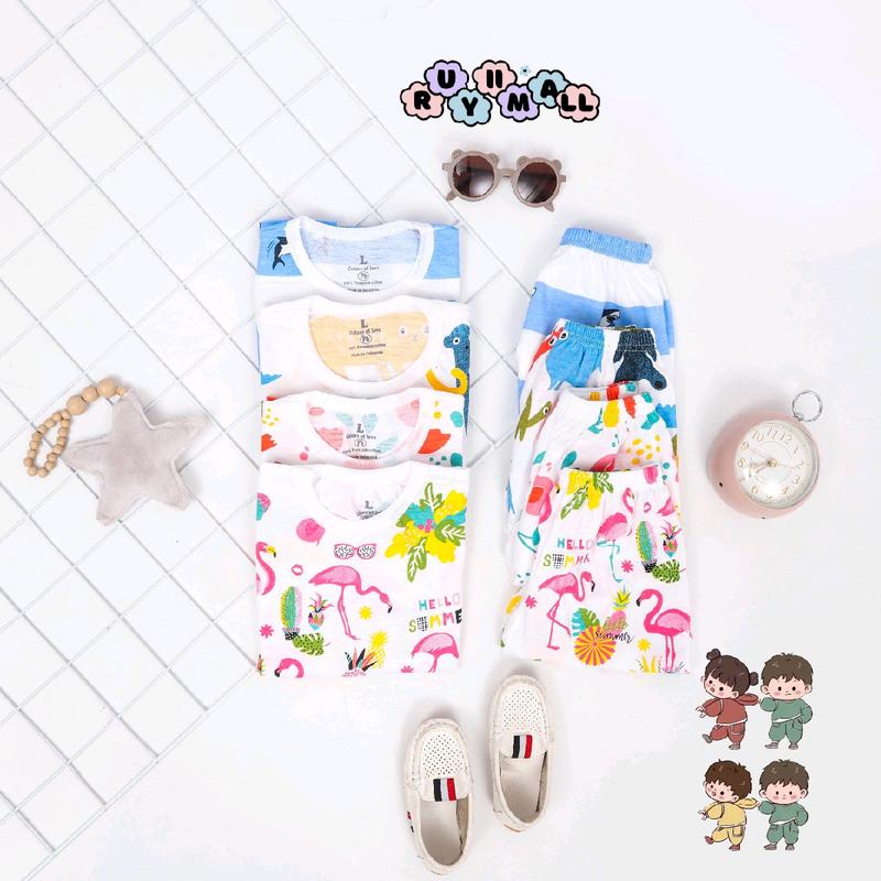 RuyiiMall Setelan Anak Celana Pendek Lengan Pendek 1-5th |  SETELAN PENDEK ANAK / PAKAIAN ANAK LAKI LAKI / SETELAN ANAK 2