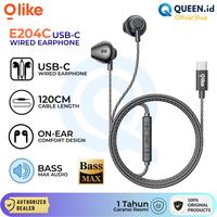 Gambar Olike E204C Wired Earphone Headset Kabel 120cm USB TYPE C Jack Audio Port With Mic Braided Bass Max dari QUEEN id Official Kab. Tangerang 1 Tokopedia