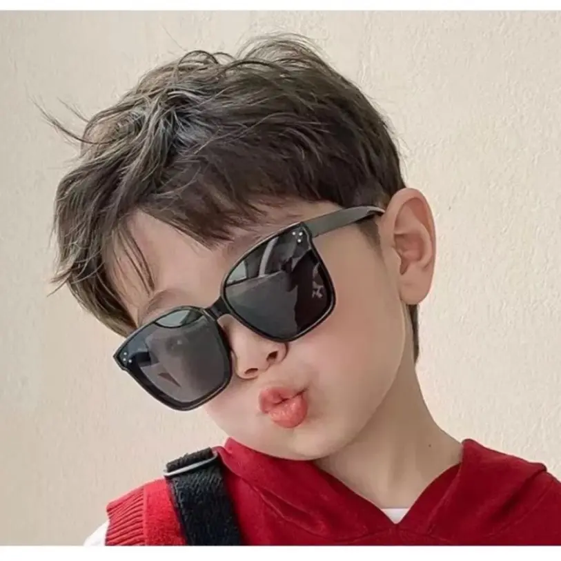 Kacamata Anak Hitam Korea Murah Cowok Cewek INS Fashion Black Sunglass