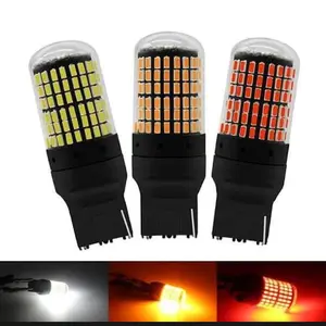 Lampu LED T20 7440 144 LED Lampu T20 W21W 3014 144SMD Led Sein Sen T20 144 Mata Led Dajal Super Bright Led Mundur Sign Putih Kuning Merah