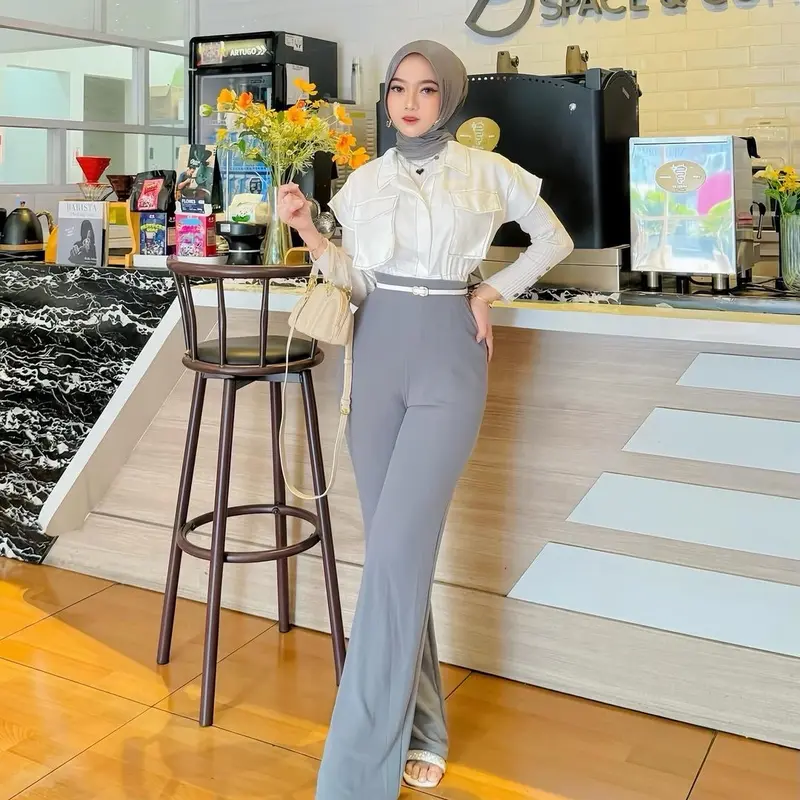 Celana Kulot Skuba Cutbray Highwaist VOL 1 Scuba 8