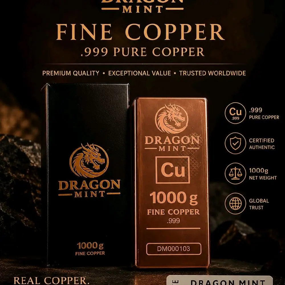 Fine Copper 1kg Dragon Mint Tembaga Murni Batangan