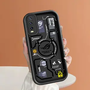 Case HP Untuk VIVO Y20i Y20S Y12S Y20 Y12A G 2021 Casing Phone Mode Softcase Kesing Soft Silikon Sofcase Cassing Cesing Kasing Chasing 5055 Warna Hitam Dan Putih Tahan Jatuh