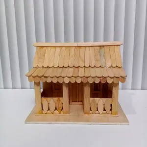 Kerajinan Tangan - Miniatur Rumah adat betawi Dari stik eskrim