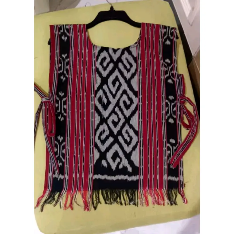 vest tenun pendek rompi tenun outer tenun troso