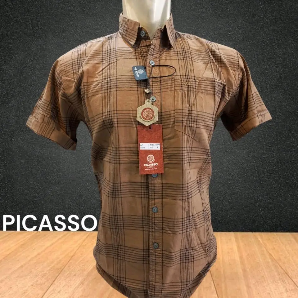 Kemeja Picasso & Onesist Kotak Terbaru M611