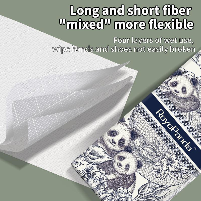 [5 PCS]ROYO PANDA Tissue Hanging Tissue Soft Deluxe Tissue Facial Tissue Cheerful Tissue Comfortable Tissue Hanging Tisu 5000 Sheets 4 Lapis, 5 Pek 140*170mm, 1000 Helaian 2