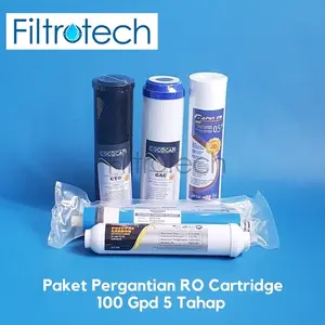 Paket Filter RO 100 Gpd pergantian isi filter RO 5 tahap