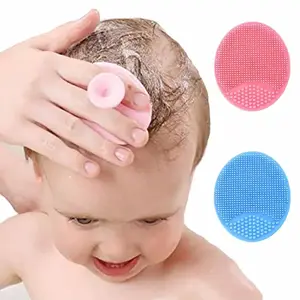Baby Hair Brush Kids Shower Brush Head Hair Wash Massage Brushes Silicone Shampoo Brush for Infant Bathing Baby Bath Accessories