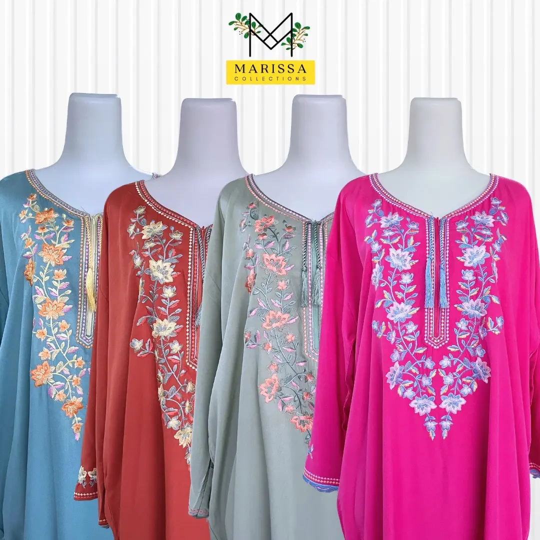 Daster Bordir Daster Sultan Tassel Rayon Premium Tulip