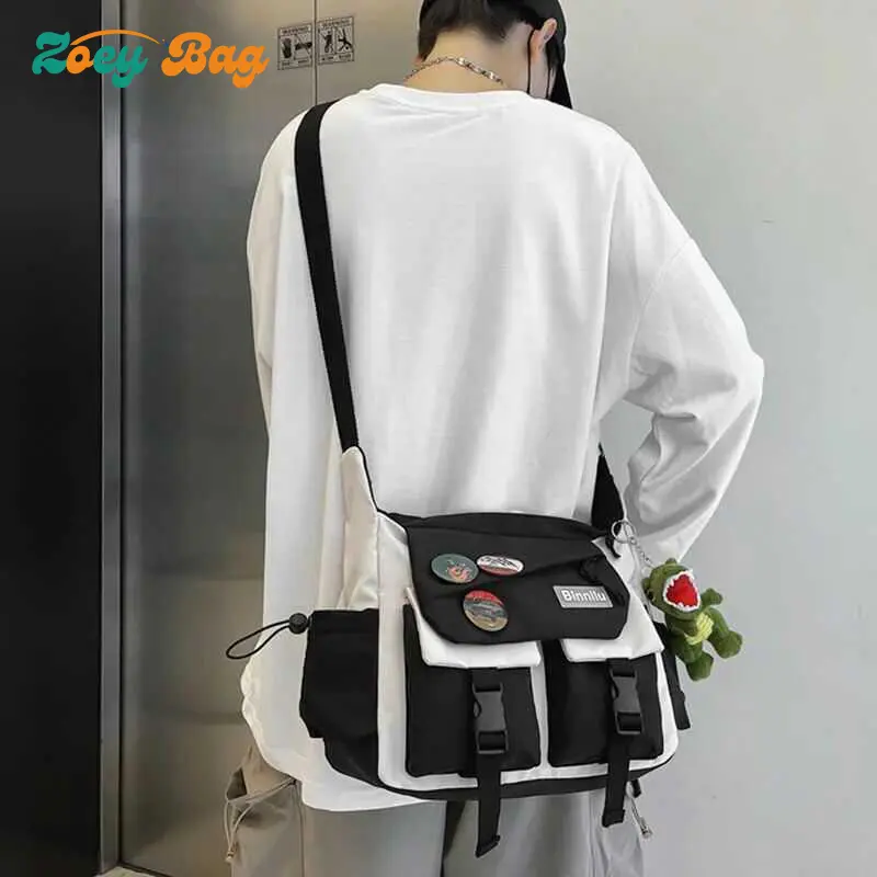 New Crossbody Men's Trendy Brand Large Capacity Ins Shoulder Japanese Casual Messenger Bag Joker Small Satchel